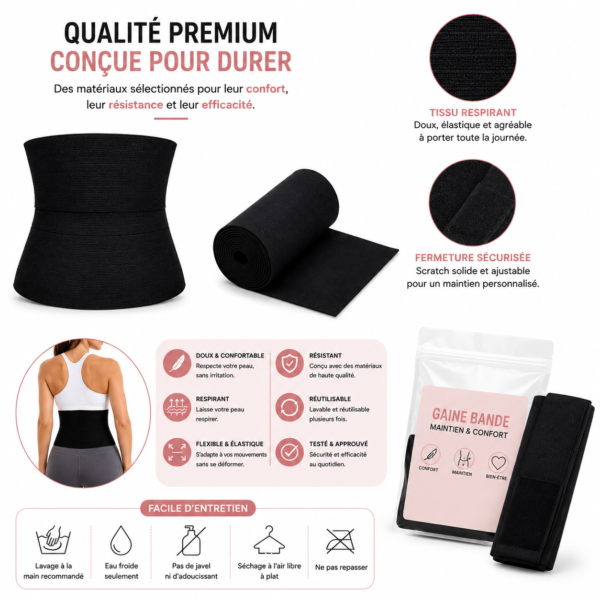 n GAINE BANDE™ – Ceinture de maintien & silhouette